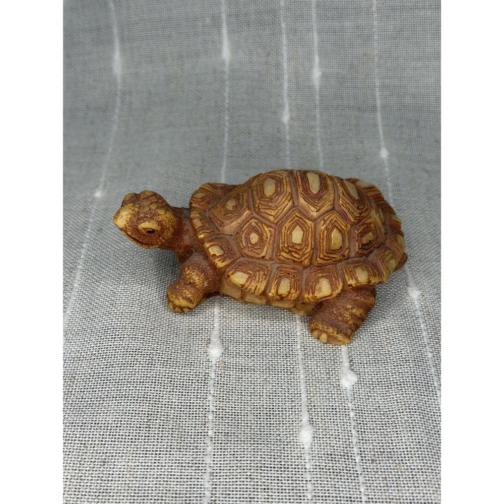 Vintage CRECO Tortoise Turtle Figurine Resin Taiwan R.O.C. 1980s Wildlife Decor